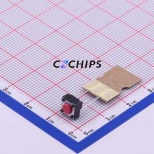 DTST-61R-V Tactile Switch Through hole Component (THT),6.2x6.2mm Switch Single Pole Single Throw Round Button Through Hole 6.2mm - Product Image 1