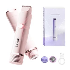 0728 Épilateur Corporel Étanche de Qualité Supérieure pour Femme, Tondeuse Bikini à Double Tête Lavable avec Lame en Acier Inoxydable - Product Image 2