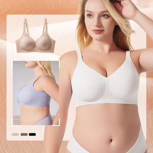 Plus Size Wire Free <strong>Bra</strong> High Quality High Environmental Protection European US Market Seamless Bralette 3/4 <strong>Cup</strong> <strong>UK</strong> Jelly <strong>Bra</strong> - Product Image 3