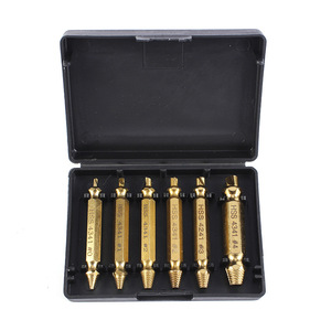 Dual-Use Toothed Design 6pc Screw Tool Set Slip Thread End Breakage & <b>Broken</b> Wire <b>Extractor</b> Break-off Head Remover - Product Image 4