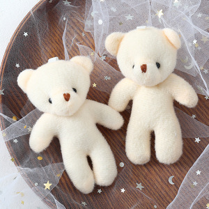Porte-clés pendentif pour sac à dos, adorable ours en peluche beige à tête volumineuse, modèle One Piece, pour anniversaire d'enfants - Product Image 4