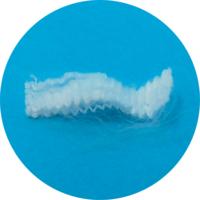 Fibre de polyester en vrac blanc brut 0,8D 38 mm ignifuge pour le filage
