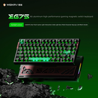 Clavier mécanique WEIKAV EG75 programmable à axe magnétique, USB Type-C, étanche, rétroéclairage RVB, entièrement en alliage d'aluminium