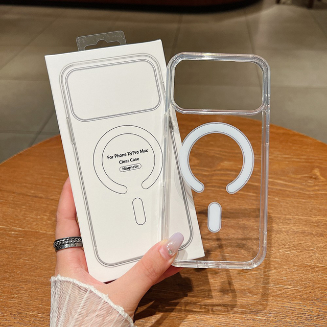 New Trending Magnetic Phone case for iPhone 18 Pro Max Clear Wireless Charging Mobile Phone Cases for iPhone 17 16 15 14 13