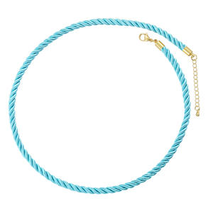 Vente en gros de chaînes de cordes de <span class=keywords><strong>soie</strong></span> torsadées de 5mm collier de <span class=keywords><strong>cordon</strong></span> coloré tressé à la main <span class=keywords><strong>fermoir</strong></span> en or mode <span class=keywords><strong>pour</strong></span> pendentifs - Product Image 5