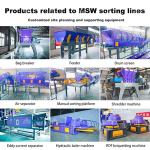Gestion des déchets solides municipaux <span class=keywords><strong>MSW</strong></span> Tri des déchets d'usine Ligne de machine de tri des déchets - Product Image 5
