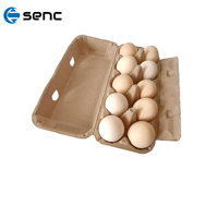 Boîte d'emballage pour œufs de poule personnalisable en carton de pulpe biodégradable, recyclable et écologique, pour 10, 12 ou 15 œufs