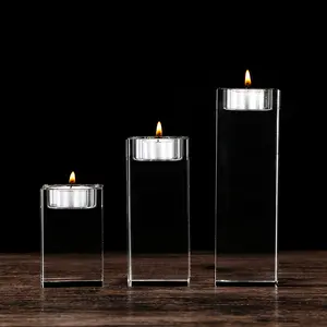 Großhandel Creative Crystal Crafts Candlelight Dinner Crystal Kerzenhalter im europäischen Stil