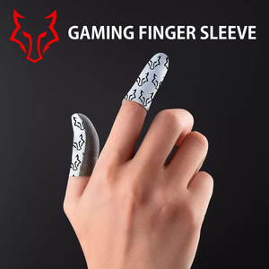 Les manchons de doigts en tissu argenté pour l'e-sport sont absorbants et offrent une sensibilité tactile, ce qui les rend idéaux pour les jeux compétitifs. - Product Image 2