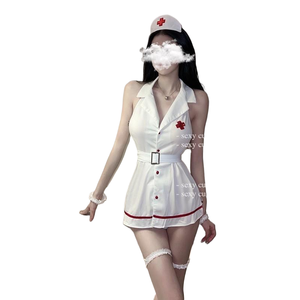 Set Pakaian Dalam Seksi Ukuran Besar Seragam Perawat Menggoda Lucu Emosional Menyenangkan Qqny - Product Image 1