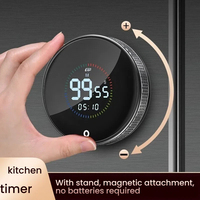 Minuteur USB LED avec Compteur, Alarme et Rappel, Minuteur Visuel Électronique Manuel Intelligent à Compte à Rebours, Minuteur Magnétique Rechargeable avec Aimants Puissants