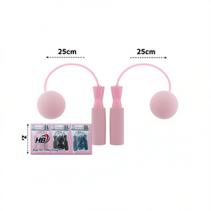 Corde à sauter sans cordon Hb Sport 25 cm rose pour l'entraînement physique - Product Image 2