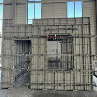 Système de coffrage modulaire en alliage d'aluminium 6061-T6 haute résistance réutilisable pour béton, pour murs, dalles et colonnes, modèle 3D moderne