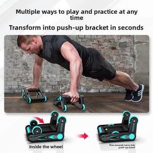 Equipo de fitness <span class=keywords><strong>para</strong></span> el hogar <span class=keywords><strong>para</strong></span> hombres y mujeres, <span class=keywords><strong>rueda</strong></span> plegable de ABS hecha de plástico de hierro de acero <span class=keywords><strong>para</strong></span> <span class=keywords><strong>flexiones</strong></span> de músculos abdominales <span class=keywords><strong>para</strong></span> uso doméstico - Product Image 3