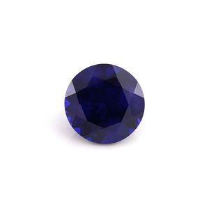 Cadermay Jewelry Royal Blue Yttrium Aluminum Garnet Round Loose <b>Stone</b> For Jewelry Making - Product Image 3