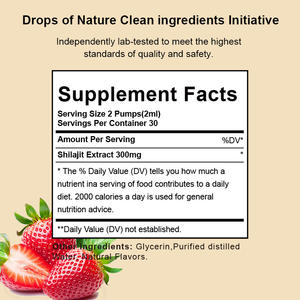 OEM Himalaya Şilajit Sıvı Damlaları 60ml Enerji Takviyesi Çilek Aromalı Fulvik Asit 85+ İz Mineral - Product Image 3