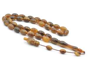 ลูกประคำทำมือจากเขาควายแท้ งานฝีมือธรรมชาติ อุปกรณ์เสริมทางจิตวิญญาณสำหรับการทำสมาธิ การสวดมนต์ และการศรัทธาทางวัฒนธรรม - Product Image 4