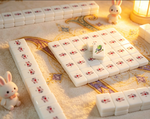 Set Mahjong con Gatti e Filati Fantasiosi: un Tocco Unico su un Gioco Classico, Tessere Mahjong Americane Artigianali <span class=keywords><strong>per</strong></span> Amanti dei Gatti - Product Image 6