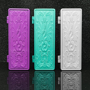 Ensemble de dés de jeu de rôle en métal 7-en-1, vert-bleu irisé vintage, avec motif de dragon sculpté à la main, dans une boîte en fer magnétique, idéal pour Dungeons & <span class=keywords><strong>Dragons</strong></span> - Product Image 4
