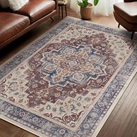 Tapis ChamXue, tapis de sol, tapis vintage de style persan, tapis américain en fausse fourrure de cachemire, pliable, couverture de canapé pour salon, antidérapant