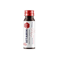 Complément alimentaire liquide OEM Vitamine B12 1000mcg par dose, saveur framboise, pour le soutien énergétique, 10 flacons buvables