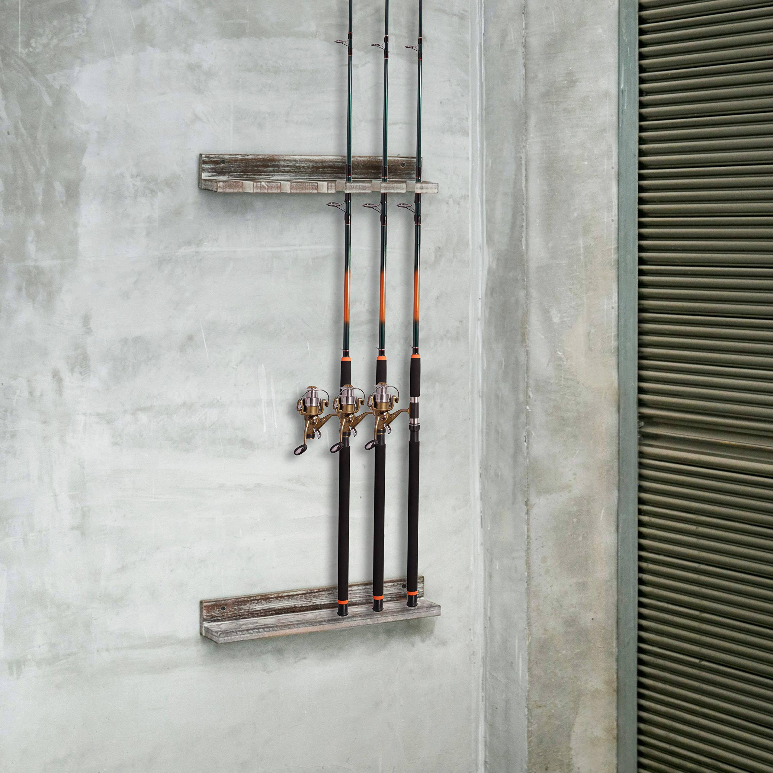 Porta Canna Da Pesca Supporto Parete Per Canna Da Pesca Portacanne Verticale Per 6 Canne Con D 352256 - Foto 5