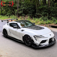 Pour Toyota GR Supra A90 A91 MK5 – Panneau de capot en fibre de carbone semi-sèche style V avec boulons – Nouvelle conception améliorée – Accessoires automobiles