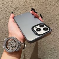 Coque Luxueuse Effet Aurore Mat Translucide pour iPhone 11 12 13 14 15 Plus Pro Max XR XS X, Bumper Rigide Antichoc