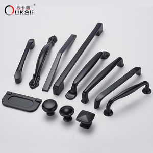 China Supply Classic 128mm <strong>Black</strong> Sets Furniture Kitchen Zinc Alloy Cabinet Handle and <strong>Knobs</strong> - Product Image 5