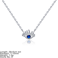 Holesal ubic ircon tone eccollier lue ye endant eccollier 925 terling ilver eccollier vente en gros