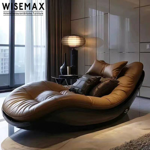 Muebles WISEMAX, Muebles Modernos para el Hogar, Sillón <span class=keywords><strong>Chaise</strong></span> <span class=keywords><strong>Longue</strong></span> de Cuero, Sofás de Cuero, Sillón de Descanso, <span class=keywords><strong>Cama</strong></span> para Sala de Estar - Product Image 2