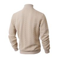Pull en maille jacquard chaud à col montant pour homme, couleur unie, style européen, collection automne, mode jeune, synthétique