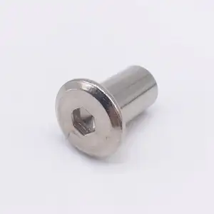 Stainless steel m12 m6 m8 hex socket flat head connection lock furniture cap splint barrel nut with hex key and Bolt