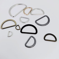 Boucle en D en alliage plaqué à bord plat 40mm 50mm 25mm Demi-rond pour ajustement de sac Accessoires de sac à main DIY Vente en gros