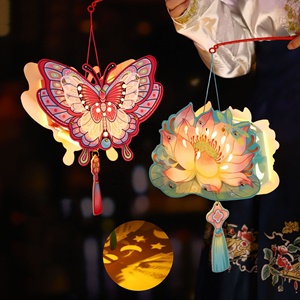 Linternas de Mano de Dibujos Animados Hechas a Mano para Niños, Luminosas, para el Festival del Medio Otoño, Venta al por Mayor - Product Image 2