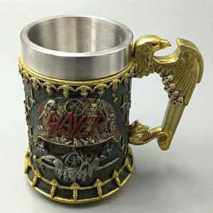 Taza creativa única de esqueleto de Halloween, taza de águila calva con calaveras 3D, taza de <span class=keywords><strong>cerveza</strong></span> de vino de resina para Bar de taberna - Product Image 6