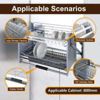 Égouttoir à vaisselle réglable en acier inoxydable 304, panier à fil métallique, étagère de cuisine, accessoires pour armoire murale, organisateur Downcraft