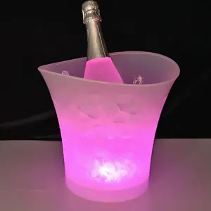 5L buz kovası BT fonksiyonu ile hoparlör LED buz kovası Bar gece kulübü Light Up şampanya viski bira kovası barlar parti dekor