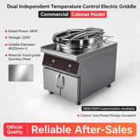 Plaque chauffante électrique commerciale double face entièrement automatique 2 2kW revêtement antiadhésif pour crêpes et galette