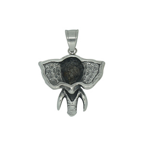 Collier Pendentif <span class=keywords><strong>Dent</strong></span> d'Éléphant Bijoux Ethniques <span class=keywords><strong>Argent</strong></span> Noir Colliers Éléphant - Product Image 4