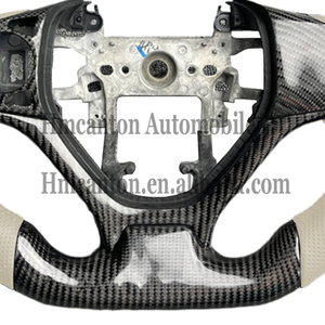 Gran oferta, venta al por mayor, volante de cuero perforado de fibra de carbono para Honda Civic 9th, volante de coche - Product Image 5