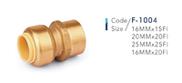 Raccord poussoir de plomberie en laiton sans plomb B & H Raccord rapide 1/2 "Pex Push Fit dans les raccords pour système de tuyauterie Pex