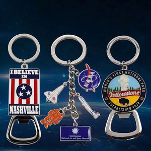 Porte-clés en métal personnalisé, rotatif, avec paillettes, anime, dessin animé, émail doux, cadeaux originaux avec logo de marque - Product Image 4