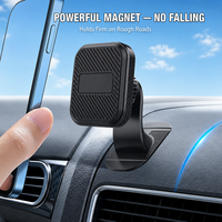 360 °   Support de téléphone magnétique rotatif pour voiture, adhésif pour tableau de bord et grille d'aération, universel 4,7-7,2 pouces, OEM, vente en gros