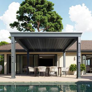 Pergola en aluminium préfabriquée en gros, véranda, serre ou gazebo personnalisés OEM avec logo sur mesure <span class=keywords><strong>pour</strong></span> projets de jardin - Product Image 1