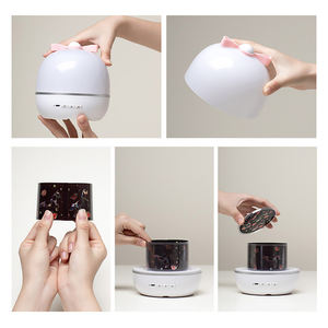 カラフルな点滅スタースピーカー充電式宇宙星空回転LEDランプ音楽プロジェクターナイトライト子供用ベビーギフト - Product Image 2