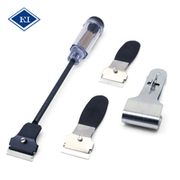 Ensemble de 4 grattoirs en acier inoxydable, kit d'outils manuels multi-usages, logo personnalisé disponible pour le nettoyage et l'entretien industriels