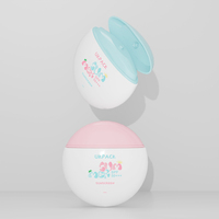 Flacon rond en HDPE de 50 ml avec bouchon à clapet, emballage cosmétique écologique pour crème solaire et soins de voyage