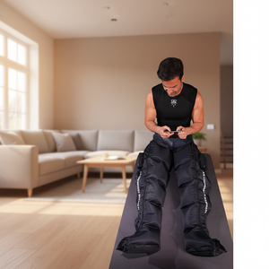 Masseur de jambes à compression séquentielle YiJian avec 5 modes, pression maximale de 240 mmHg et batterie de 1800 mAh pour les voyages d'affaires des voyageurs - Product Image 1