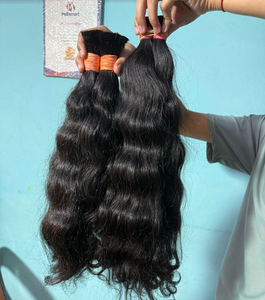 Extensions de cheveux humains bouclés indiens vierges non traités Paquets de cheveux en vrac à vagues profondes pour cheveux bouclés Styles ondulés en gros - Product Image 1